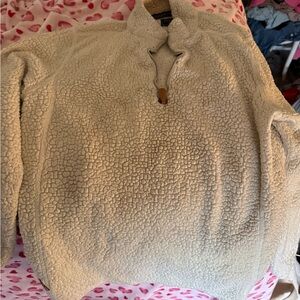 Cozy White Simply Southern Sherpa Pullover